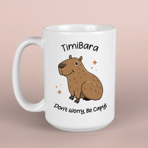 Egyedi capybarás bögre  saját névvel - otthon & életmód - konyhafelszerelés, tálalás - tálalás - bögre & csésze - Meska.hu