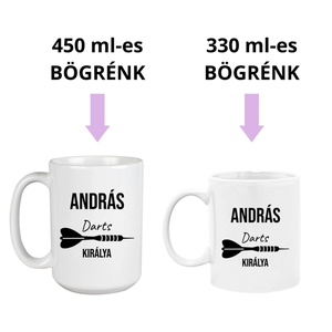Darts királya  dartsos bögre - otthon & életmód - konyhafelszerelés, tálalás - tálalás - bögre & csésze - Meska.hu