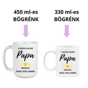 Apák napi bögre papáknak, az unokák nevében - otthon & életmód - konyhafelszerelés, tálalás - tálalás - bögre & csésze - Meska.hu