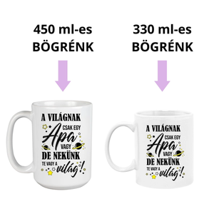 Apa Te vagy a világ  apák napja ajándék bögre - otthon & életmód - konyhafelszerelés, tálalás - tálalás - bögre & csésze - Meska.hu