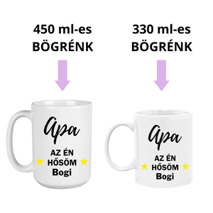 Apa a mi hősünk bögre, ajándék apáknak - otthon & életmód - konyhafelszerelés, tálalás - tálalás - bögre & csésze - Meska.hu