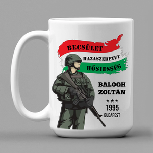 Ajándék katonának  zászlós bögre - otthon & életmód - konyhafelszerelés, tálalás - tálalás - bögre & csésze - Meska.hu