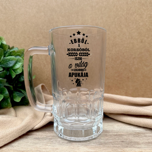Ajándék apák napjára  Apás söröskorsó - otthon & életmód - konyhafelszerelés, tálalás - tálalás - sörös pohár és korsó - Meska.hu
