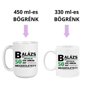 50. szülinapra ajándék  lézerkardos egyedi bögre - otthon & életmód - konyhafelszerelés, tálalás - tálalás - bögre & csésze - Meska.hu