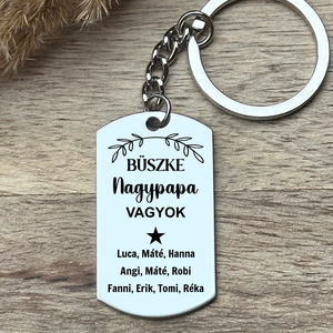 Büszke nagypapa kulcstartó - Meska.hu