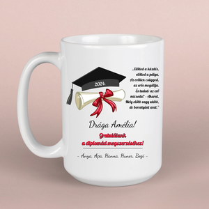 Diploma ajándék lánynak - egyedi bögre - otthon & életmód - konyhafelszerelés, tálalás - tálalás - bögre & csésze - Meska.hu