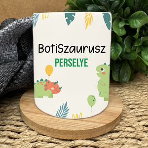 Dínós persely fiúknak, Otthon & Életmód, Dekoráció, Asztal és polc dekoráció, Persely, Decoupage, transzfer és szalvétatechnika, MESKA