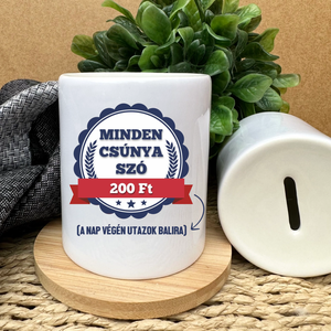 Csúnyabeszéd persely - otthon & életmód - dekoráció - asztal és polc dekoráció - persely - Meska.hu
