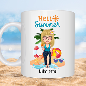 Hello summer - személyre szabható bögre, Otthon & Életmód, Konyhafelszerelés, tálalás, Tálalás, Bögre & Csésze, Decoupage, transzfer és szalvétatechnika, Mindenmás, MESKA