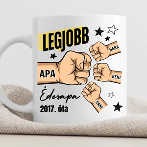 Ökölpacsi bögre - ajándék apának - Meska.hu