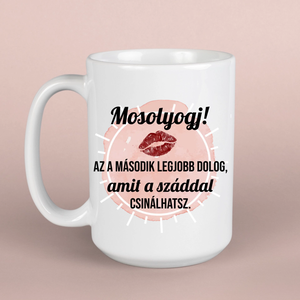 Mosolyogj! Huncut Valentin napi bögre - otthon & életmód - konyhafelszerelés, tálalás - tálalás - bögre & csésze - Meska.hu