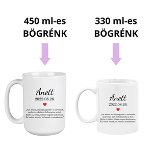 Első házassági évfordulós ajándék  bögre - otthon & életmód - konyhafelszerelés, tálalás - tálalás - bögre & csésze - Meska.hu