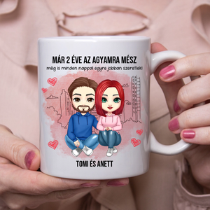 Az agyamra mész - személyre szabható bögre pároknak, Otthon & Életmód, Konyhafelszerelés, tálalás, Tálalás, Bögre & Csésze, Decoupage, transzfer és szalvétatechnika, Mindenmás, MESKA