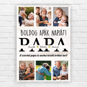 Fényképes ajándék kép nagypapáknak - otthon & életmód - dekoráció - kép & falikép - poszter - Meska.hu