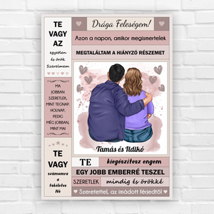 Drága feleségem - ajándék kép nőknek - otthon & életmód - dekoráció - kép & falikép - poszter - Meska.hu