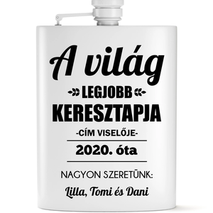 Keresztapás flaska a világ legjobb keresztapjának - otthon & életmód - konyhafelszerelés, tálalás - flaska, csatos üveg - Meska.hu
