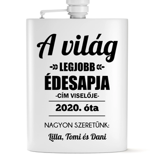 Gravírozott flaska a világ legjobb édesapjának - otthon & életmód - konyhafelszerelés, tálalás - flaska, csatos üveg - Meska.hu