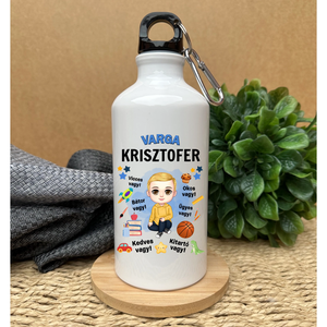 Iskolakezdős kulacs fiúknak, Otthon & Életmód, Konyhafelszerelés, tálalás, Italos kellékek, Kulacsok, Decoupage, transzfer és szalvétatechnika, Mindenmás, MESKA