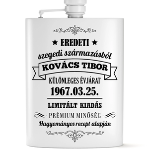 Férfi szülinapi ajándék - laposüveg szett - otthon & életmód - konyhafelszerelés, tálalás - flaska, csatos üveg - Meska.hu
