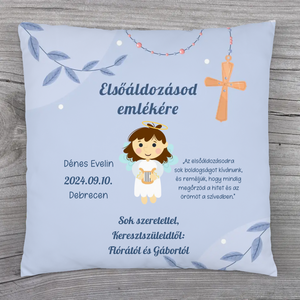 Ajándék elsőáldozásra keresztszülőktől - bájos párna, Otthon & Életmód, Lakástextil, Párna & Párnahuzat, Mindenmás, MESKA