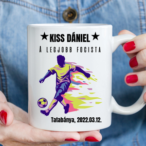Focistának ajándék kerámia bögre, Otthon & Életmód, Konyhafelszerelés, tálalás, Tálalás, Bögre & Csésze, Decoupage, transzfer és szalvétatechnika, Mindenmás, MESKA