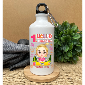 Hello 1.osztály - kulacs kislánynak - otthon & életmód - konyhafelszerelés, tálalás - italos kellékek - kulacsok - Meska.hu