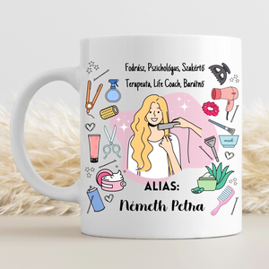 Fodrász ajándék - csini bögre, Otthon & Életmód, Konyhafelszerelés, tálalás, Tálalás, Bögre & Csésze, Decoupage, transzfer és szalvétatechnika, Mindenmás, MESKA