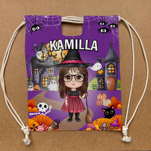 Halloween hátitáska és cukorka gyűjtő kislánynak - táska & tok - hátizsák - tornazsák, gymbag - Meska.hu