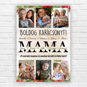 Karácsonyi, fényképes ajándék kép mamának - otthon & életmód - dekoráció - kép & falikép - poszter - Meska.hu