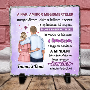 Örökké szeretlek  romantikus dekor kőtábla, Otthon & Életmód, Dekoráció, Asztal és polc dekoráció, Kavics & Kő, Mindenmás, MESKA
