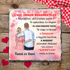 Örökké szeretlek  romantikus dekor kőtábla - otthon & életmód - dekoráció - asztal és polc dekoráció - kavics & kő - Meska.hu