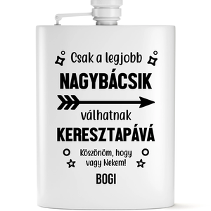 Keresztapának, ajándék flaska szett - otthon & életmód - konyhafelszerelés, tálalás - flaska, csatos üveg - Meska.hu