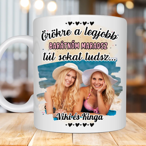 Legjobb barátnő bögre saját fotóval, Otthon & Életmód, Konyhafelszerelés, tálalás, Tálalás, Bögre & Csésze, Decoupage, transzfer és szalvétatechnika, Mindenmás, MESKA