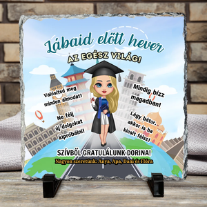 Ajándék ballagásra lánynak - egyedi kőtábla, Otthon & Életmód, Dekoráció, Asztal és polc dekoráció, Kavics & Kő, Mindenmás, MESKA