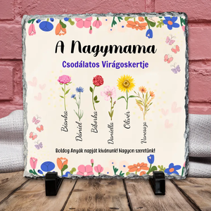 Virágos anyák napi kőtábla nagymamának, Otthon & Életmód, Dekoráció, Asztal és polc dekoráció, Kavics & Kő, Mindenmás, MESKA