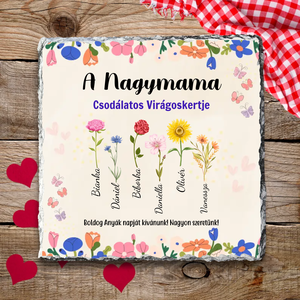 Virágos anyák napi kőtábla nagymamának - otthon & életmód - dekoráció - asztal és polc dekoráció - kavics & kő - Meska.hu