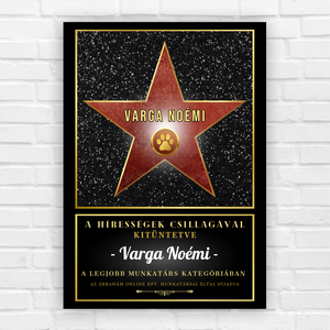 Hollywood csillag falikép - személyre szabható - otthon & életmód - dekoráció - kép & falikép - poszter - Meska.hu