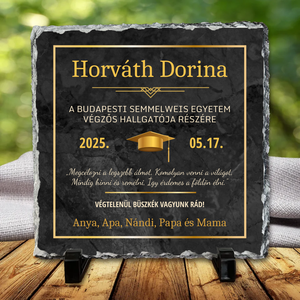Ajándék diplomaosztóra - dekorációs kőtábla, Otthon & Életmód, Dekoráció, Asztal és polc dekoráció, Kavics & Kő, Mindenmás, MESKA