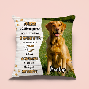Saját fotós, kutyás emlék párna - otthon & életmód - lakástextil - párna & párnahuzat - Meska.hu