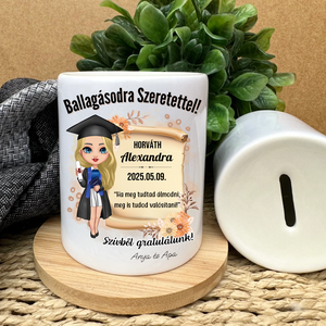 Ballagási persely lányoknak - otthon & életmód - dekoráció - asztal és polc dekoráció - persely - Meska.hu