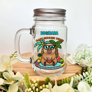 Capybara pool party limonádés pohár - otthon & életmód - konyhafelszerelés, tálalás - tálalás - pohár - Meska.hu
