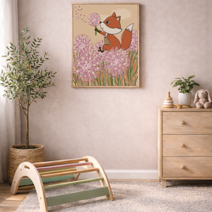 Mesepacni - róka és madár barátsága a pitypangmezőn falikép - gyerekszoba dekoráció (40x50cm), Baba - mama, Babaszoba dekoráció, Babaszoba kép, Fotó, grafika, rajz, illusztráció, Mesepacni illusztráció: róka és madár barátsága a pitypangmezőn falikép gyerekszobába. 

Kedves, me..., MESKA