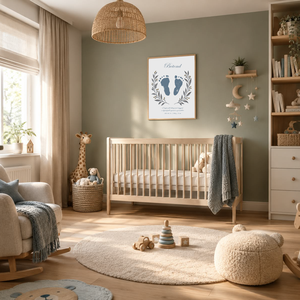 Mesepacni-Egyedi baba kéz-és talplenyomatos emlékkép�névre szóló születési poszter,uniszex babaszoba dekoráció,40�50 cm - baba - mama - babaszoba dekoráció - babaszoba kép - Meska.hu