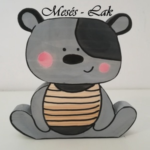 Festett fa figura Teddy Maci - Meska.hu