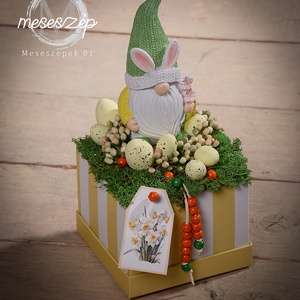 Húsvéti NyusziManó asztaldísz, Otthon & Életmód, Dekoráció, Asztal és polc dekoráció, Asztaldísz, Mindenmás, Virágkötés, MESKA