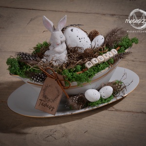 Húsvéti nyuszi asztaldísz - otthon & életmód - dekoráció - asztal és polc dekoráció - asztaldísz - Meska.hu