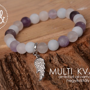 Multi kvarc 8 mm MATT ásvány - ékszer - karkötő - ásványkarkötő - Meska.hu