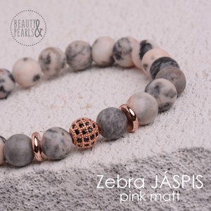 Zebra JÁSPIS pink matt 8 mm - Meska.hu