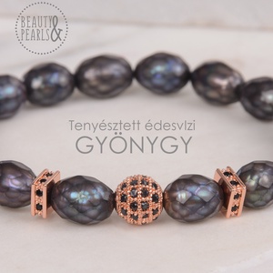 Édesvizi tenyésztett GYÖNGY 8-9 mm, Ékszer, Karkötő, Gyöngyös karkötő, Ékszerkészítés, MESKA