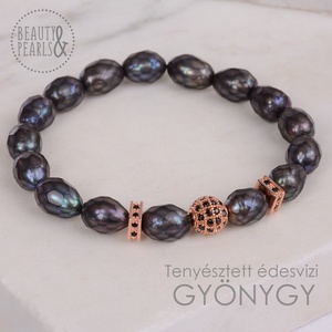 Édesvizi tenyésztett GYÖNGY 8-9 mm - ékszer - karkötő - gyöngyös karkötő - Meska.hu
